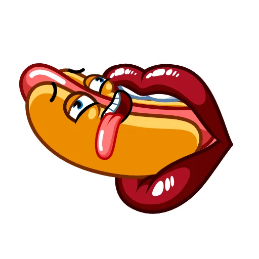 🤤 Стикер «Juicy Hot Dog» для Telegram