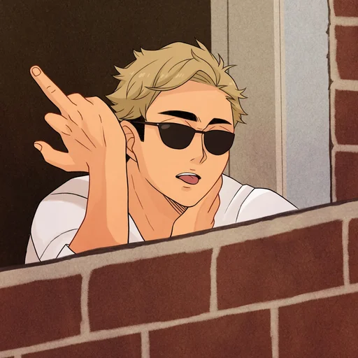 🖕 Стикер «Haikyuu!! 1» для Telegram
