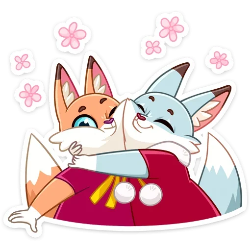 🤗 Стикер «Собрали обнимашки из ВК в одном наборе» для Telegram