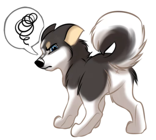 😐 Стикер «Huscai the Husky» для Telegram