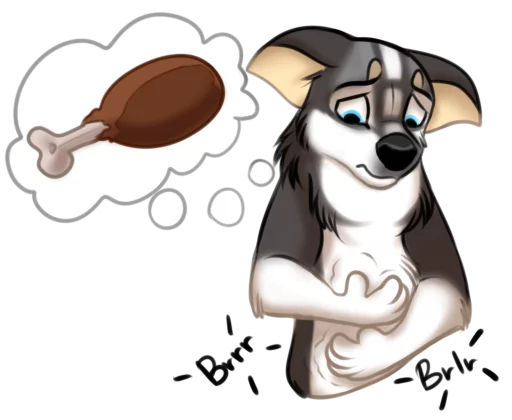 🍽 Стикер «Huscai the Husky» для Telegram