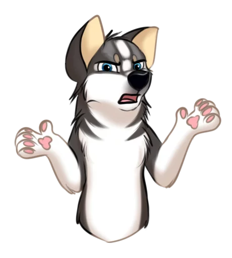 😒 Стикер «Huscai the Husky» для Telegram