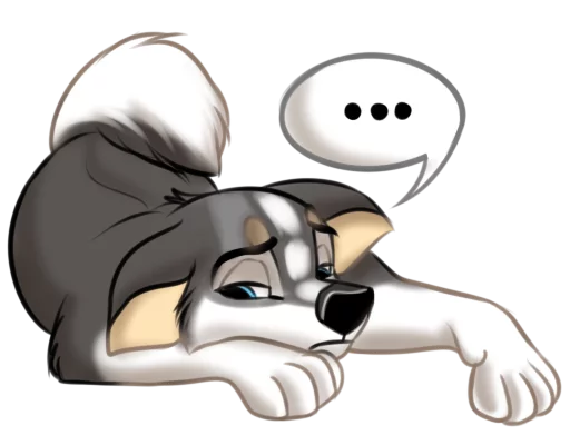 😕 Стикер «Huscai the Husky» для Telegram