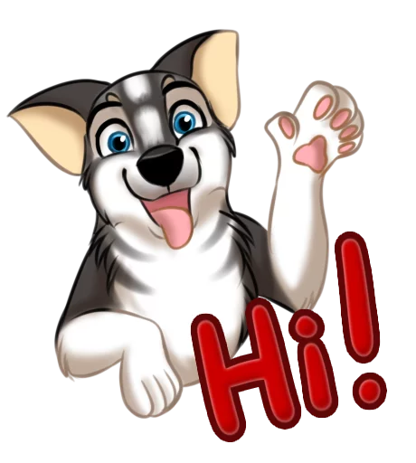 😃 Стикер «Huscai the Husky» для Telegram