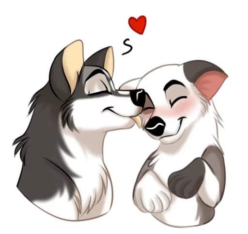 😋 Стикер «Huscai the Husky» для Telegram