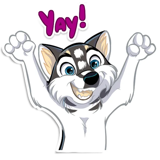 😄 Стикер «Huscai the Husky» для Telegram