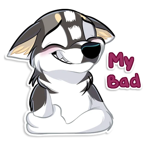 🤔 Стикер «Huscai the Husky» для Telegram