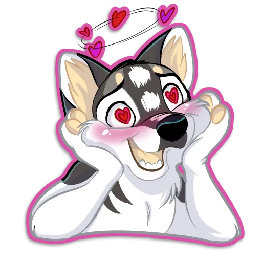 😄 Стикер «Huscai the Husky» для Telegram