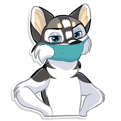 😢 Стикер «Huscai the Husky» для Telegram