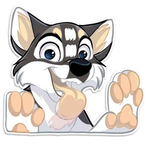 😋 Стикер «Huscai the Husky» для Telegram