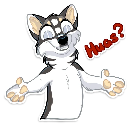 😊 Стикер «Huscai the Husky» для Telegram