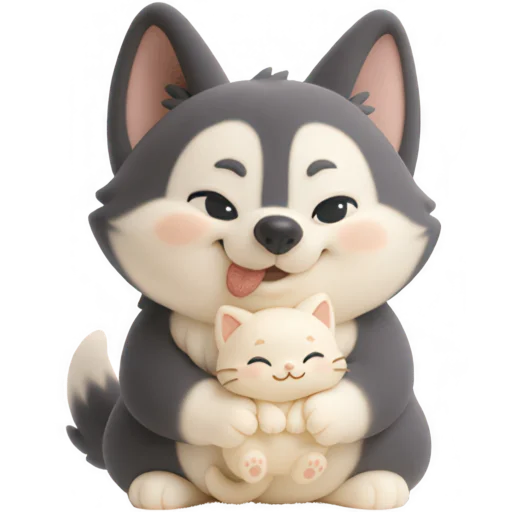 😋 Стикер «Хаски щенок» для Telegram