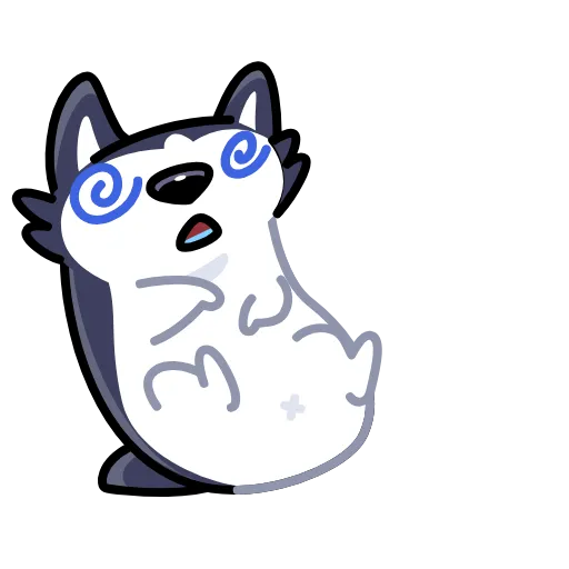 😵‍💫 Стикер «Siberian Husky» для Telegram