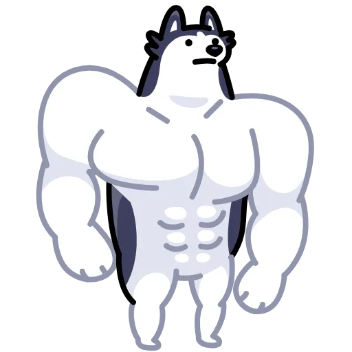 💪 Стикер «Siberian Husky» для Telegram
