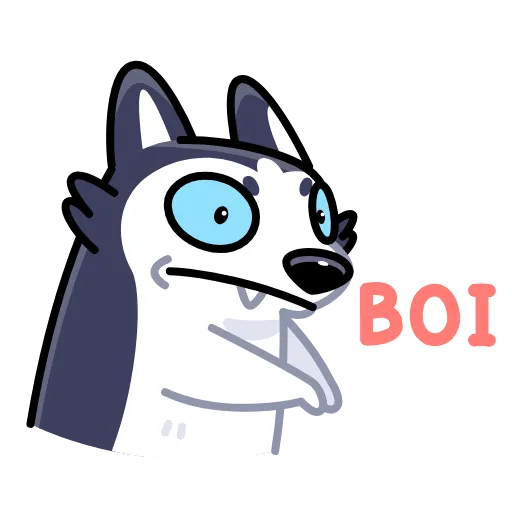 😐 Стикер «Siberian Husky» для Telegram