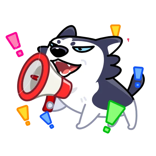📣 Стикер «Siberian Husky» для Telegram