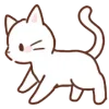 ❤ Эмодзи «Huwa Cat ੭» для Telegram