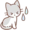 😓 Эмодзи «Huwa Cat ੭» для Telegram