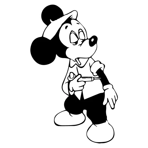 🤍 Стикер «Mickey Mouse» для Telegram