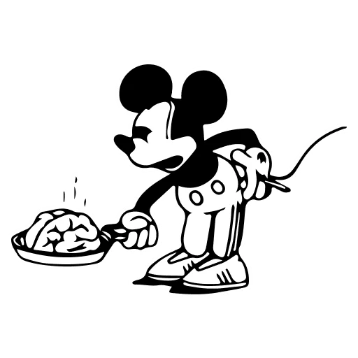 🤍 Стикер «Mickey Mouse» для Telegram