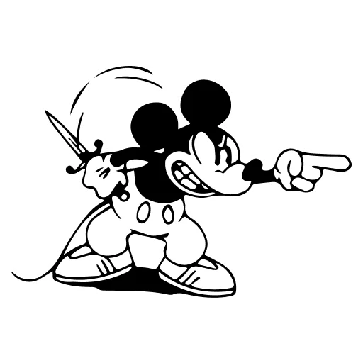 🤍 Стикер «Mickey Mouse» для Telegram