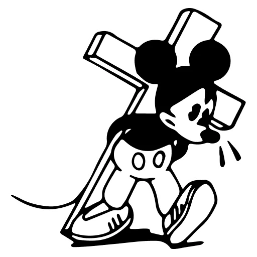🤍 Стикер «Mickey Mouse» для Telegram