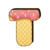 🤩 Эмодзи «Буквы из мороженого» для Telegram