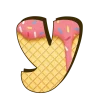 🤩 Эмодзи «Буквы из мороженого» для Telegram