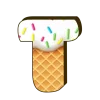 🤩 Эмодзи «Буквы из мороженого» для Telegram