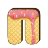 🤩 Эмодзи «Буквы из мороженого» для Telegram