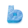 🧊 Эмодзи «Трехмерные синие буквы» для Telegram