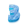 🧊 Эмодзи «Трехмерные синие буквы» для Telegram
