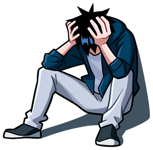 😣 Стикер «Икки и Мори но без надписей» для Telegram