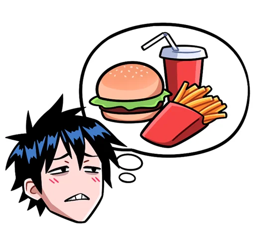🍔 Стикер «Икки и Мори но без надписей» для Telegram