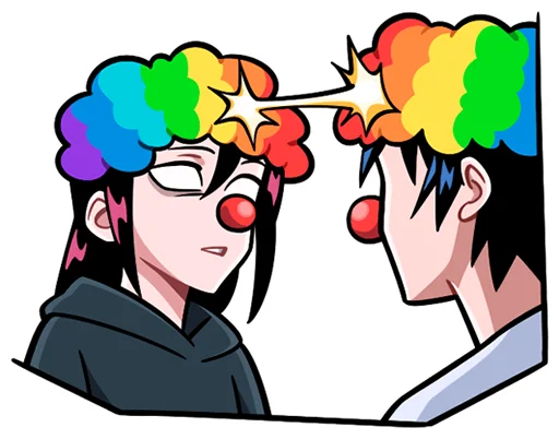 🤡 Стикер «Икки и Мори но без надписей» для Telegram