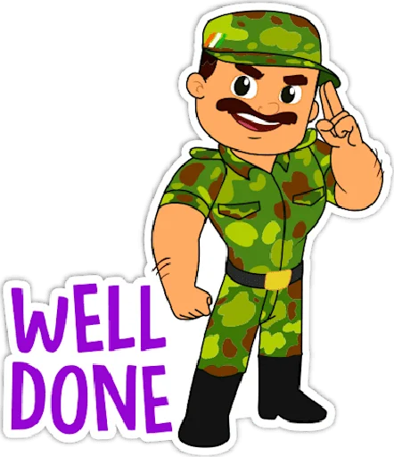 🇮🇳 Стикер «Indian Army •» для Telegram