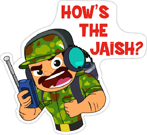 🇮🇳 Стикер «Indian Army •» для Telegram