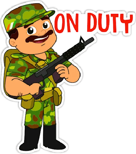 🇮🇳 Стикер «Indian Army •» для Telegram