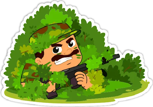 🇮🇳 Стикер «Indian Army •» для Telegram
