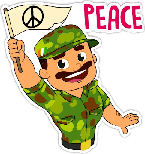 🇮🇳 Стикер «Indian Army •» для Telegram