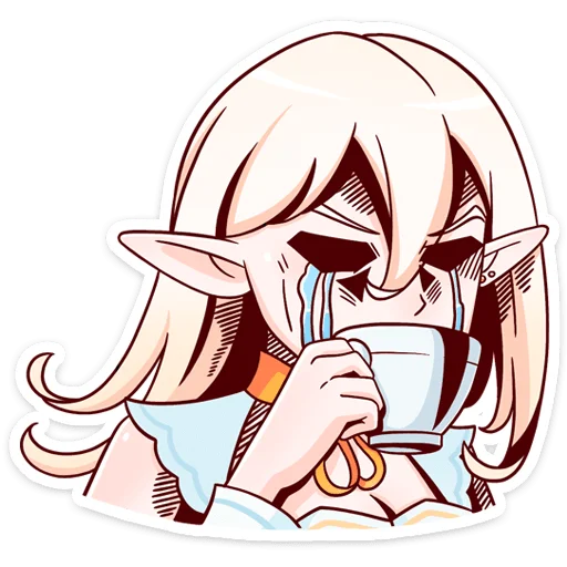 😭 Стикер «Тёмная Айрис» для Telegram