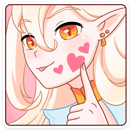 😘 Стикер «Тёмная Айрис» для Telegram