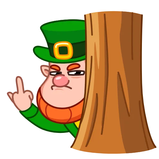 🖕 Стикер «Leprechaun» для Telegram