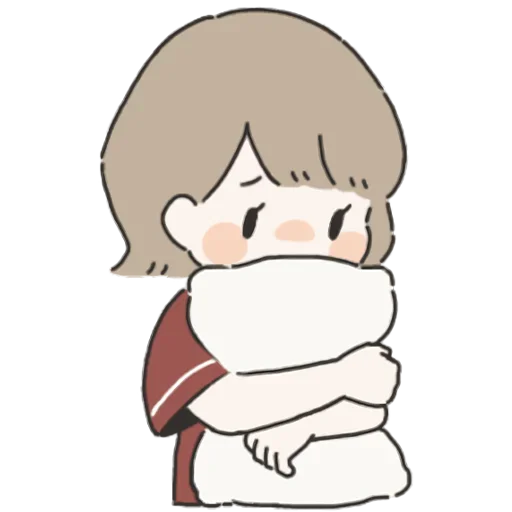 😔 Стикер «Я всегда рядом (тян)» для Telegram