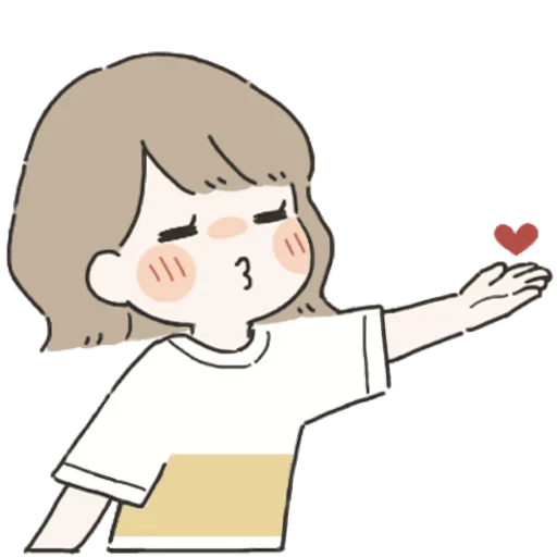 😘 Стикер «Я всегда рядом (тян)» для Telegram