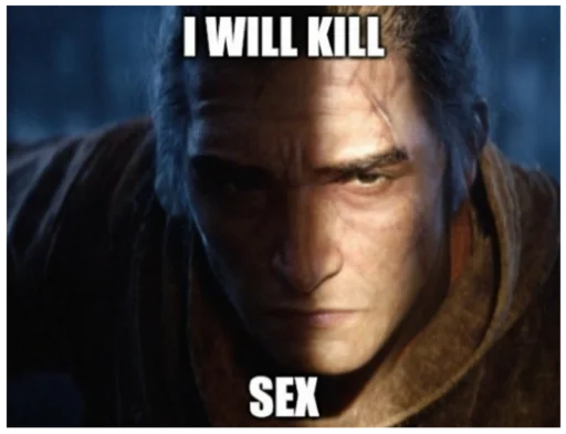 😡 Стикер «I WILL KILL SEX» для Telegram