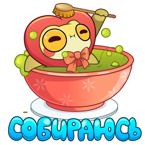 🛀 Стикер «Жаба Ивановна» для Telegram