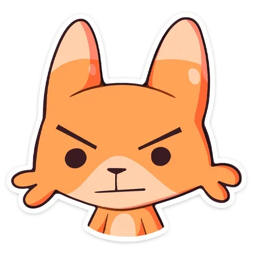 😠 Стикер «Шакалёнок Джек 2 без надписей» для Telegram