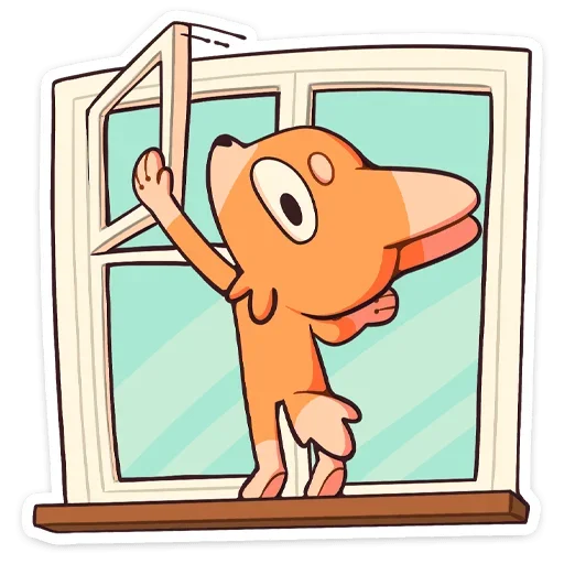 🪟 Стикер «Шакалёнок Джек 2 без надписей» для Telegram