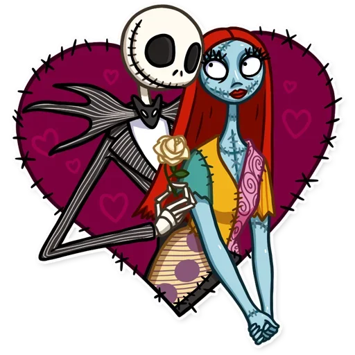 Стикерпак Jack and Sally для Telegram — скачать